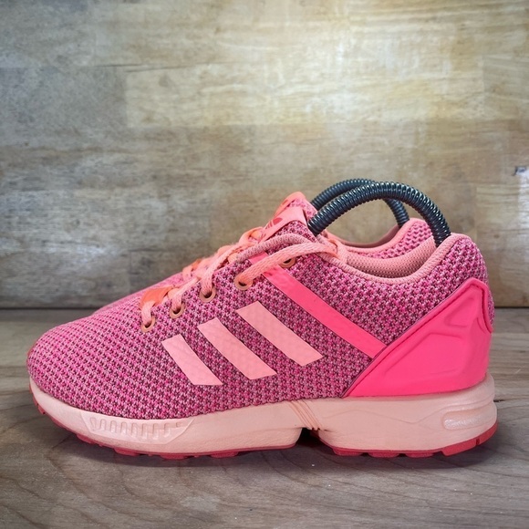 Adidas Originals ZX Flux Split K Womens Sz 6 (5Y) Athletic Shoes Sun Glow AQ6292 - Picture 3 of 8